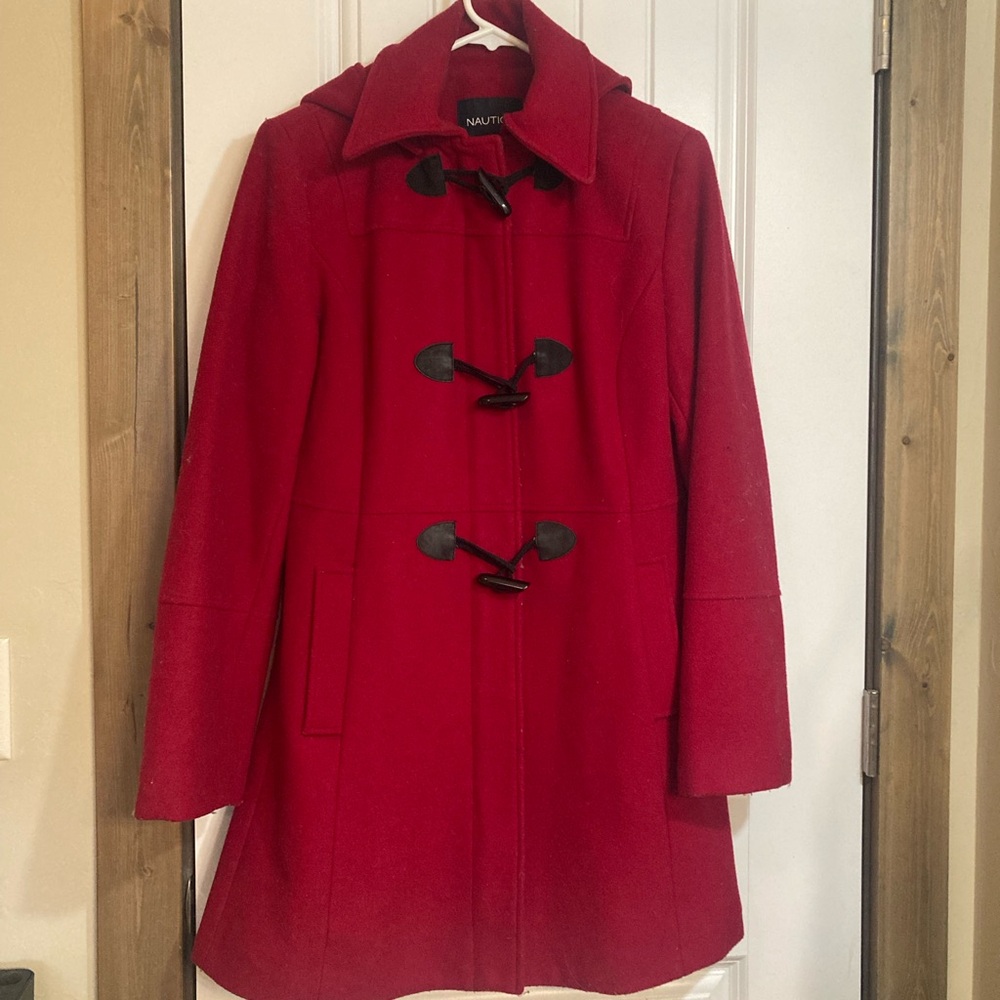 Nautica W’s Red Peacoat, size M